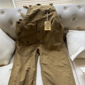 Okonkwo Men's Brown Canvas Duck Bib Overalls